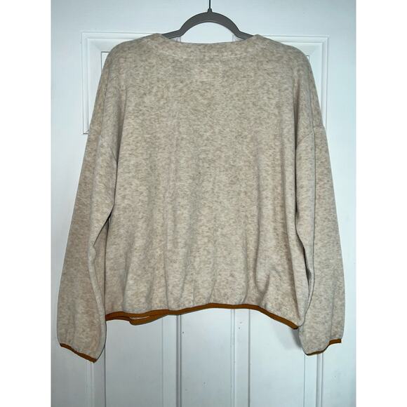 REI Cooperative Oatmeal Embroidered Sweatshirt Pullover - size Large - Picture 2 of 7